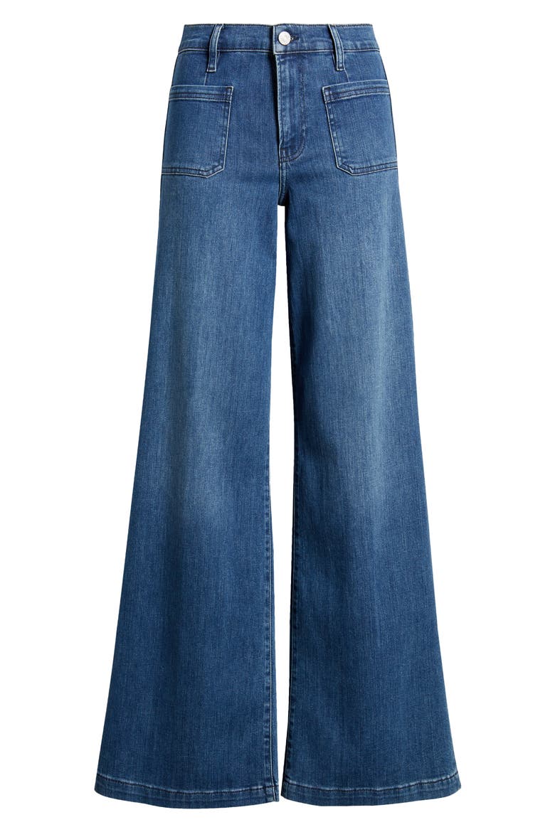 Wide Leg Stretch Denim Jeans, Alternate, color, TEMPLE CLEAN