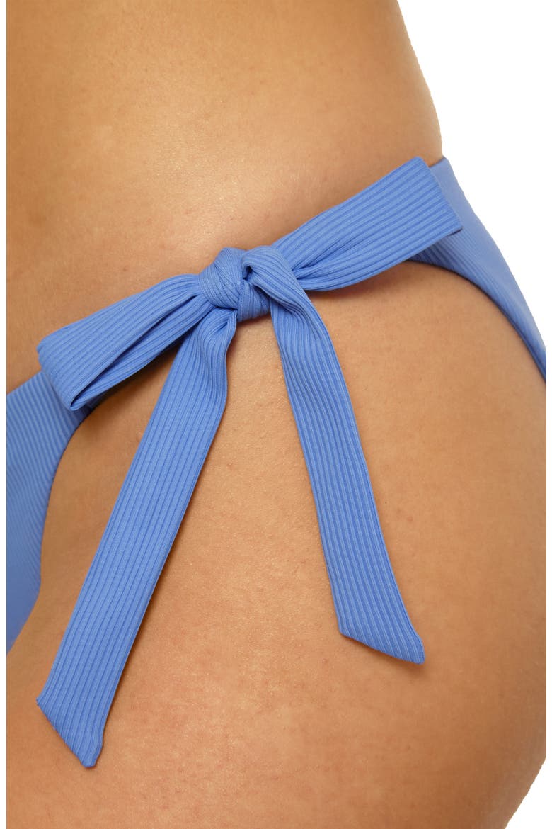 Modern Edge Tie Side Rib Bikini Bottoms, Alternate, color, COASTAL