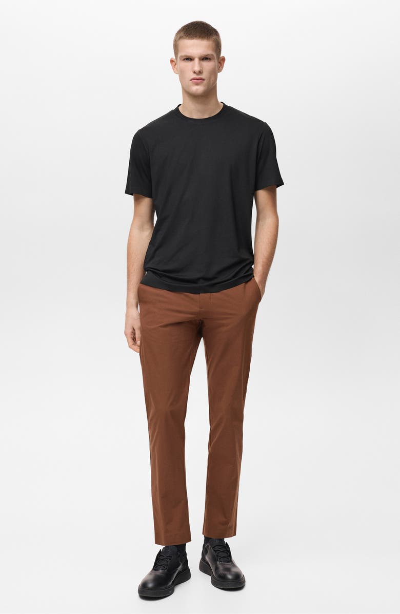 MANGO Thermoregulating Performance Slim Fit Stretch T-Shirt, Alternate, color, Black