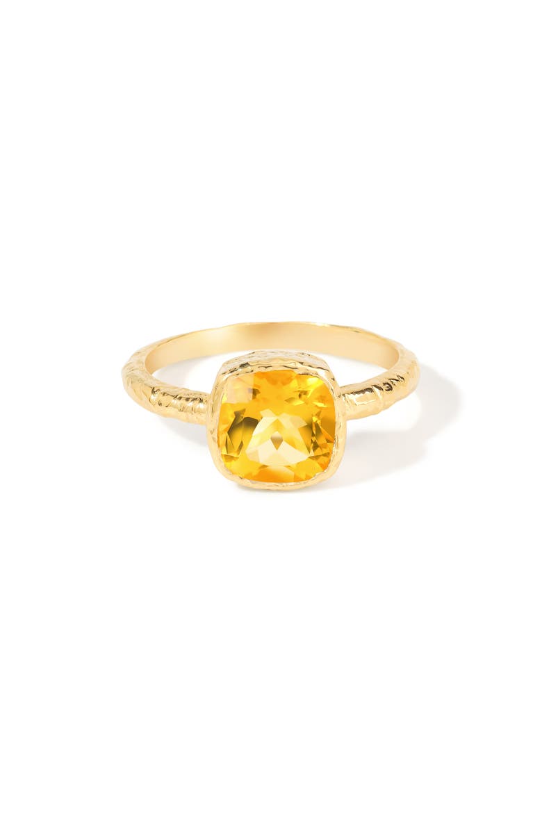 Solitaire Stone Ring, Main, color, YELLOW