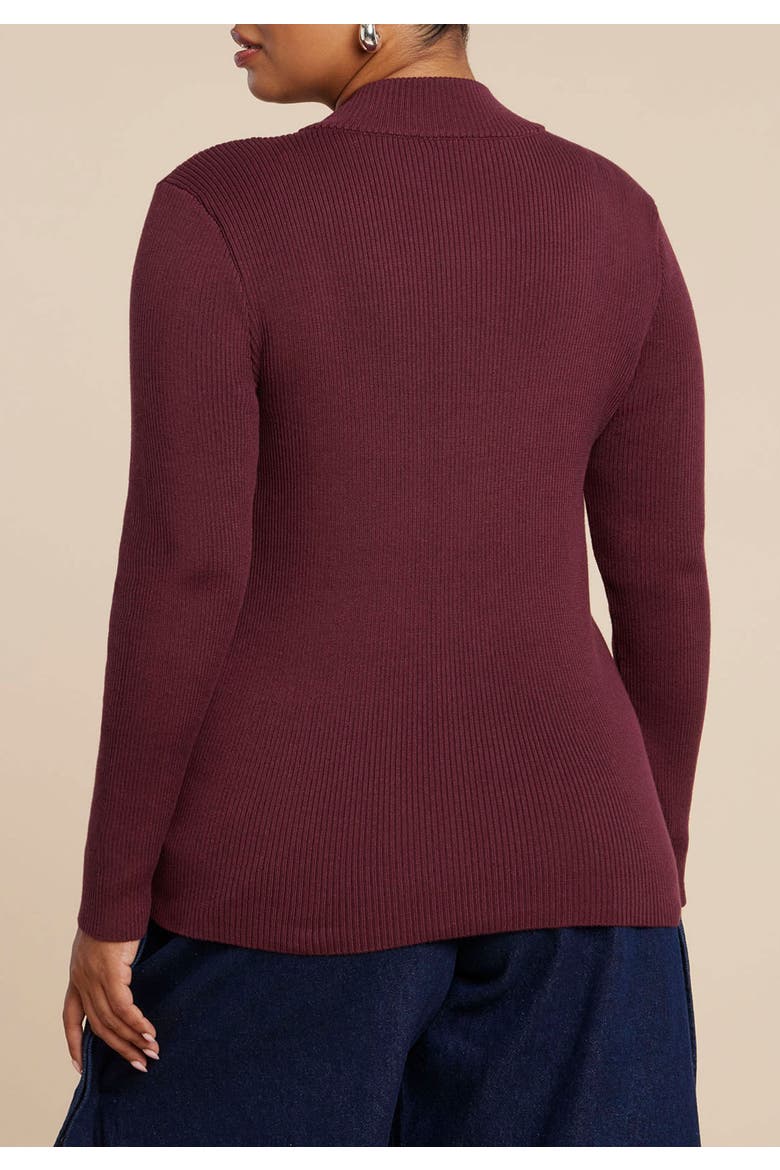 Two Way Zipper Sweater, Alternate, color, PORT ROYALE