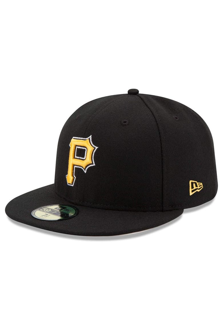 Men's New Era Black Pittsburgh Pirates Alternate Authentic Collection On-Field 59FIFTY Fitted Hat, Alternate, color, BLACK