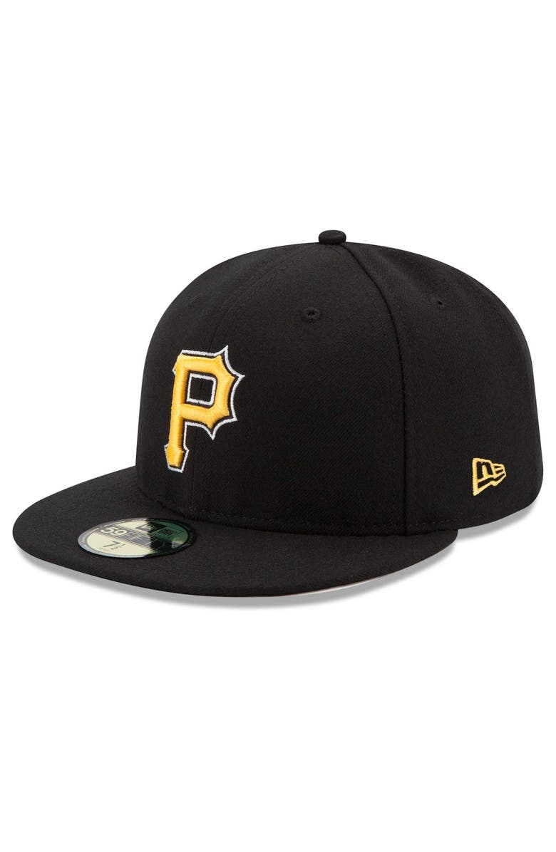 New Era Men's New Era Black Pittsburgh Pirates Alternate Authentic Collection On-Field 59FIFTY Fitted Hat, Alternate, color, Black