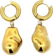 Gemini Jewelry Gold Nugget Drop Earrings