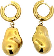 Gemini Jewelry Gold Nugget Drop Earrings