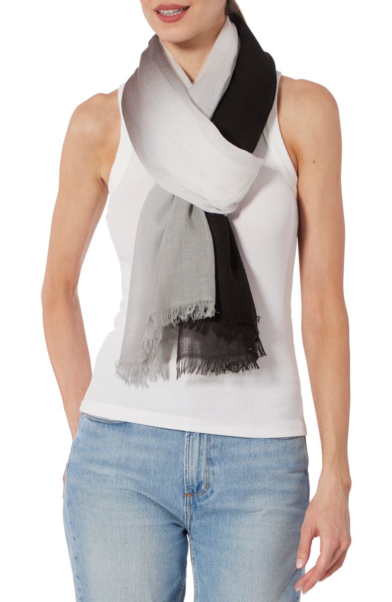 Bruno Magli Cashmere Blend Dip Dye Scarf, Main, color, 