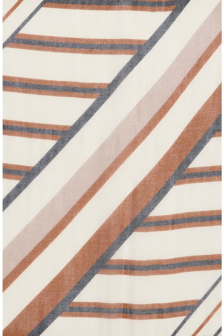 Diagonal Stripe Oblong Scarf, Alternate, color, SAND