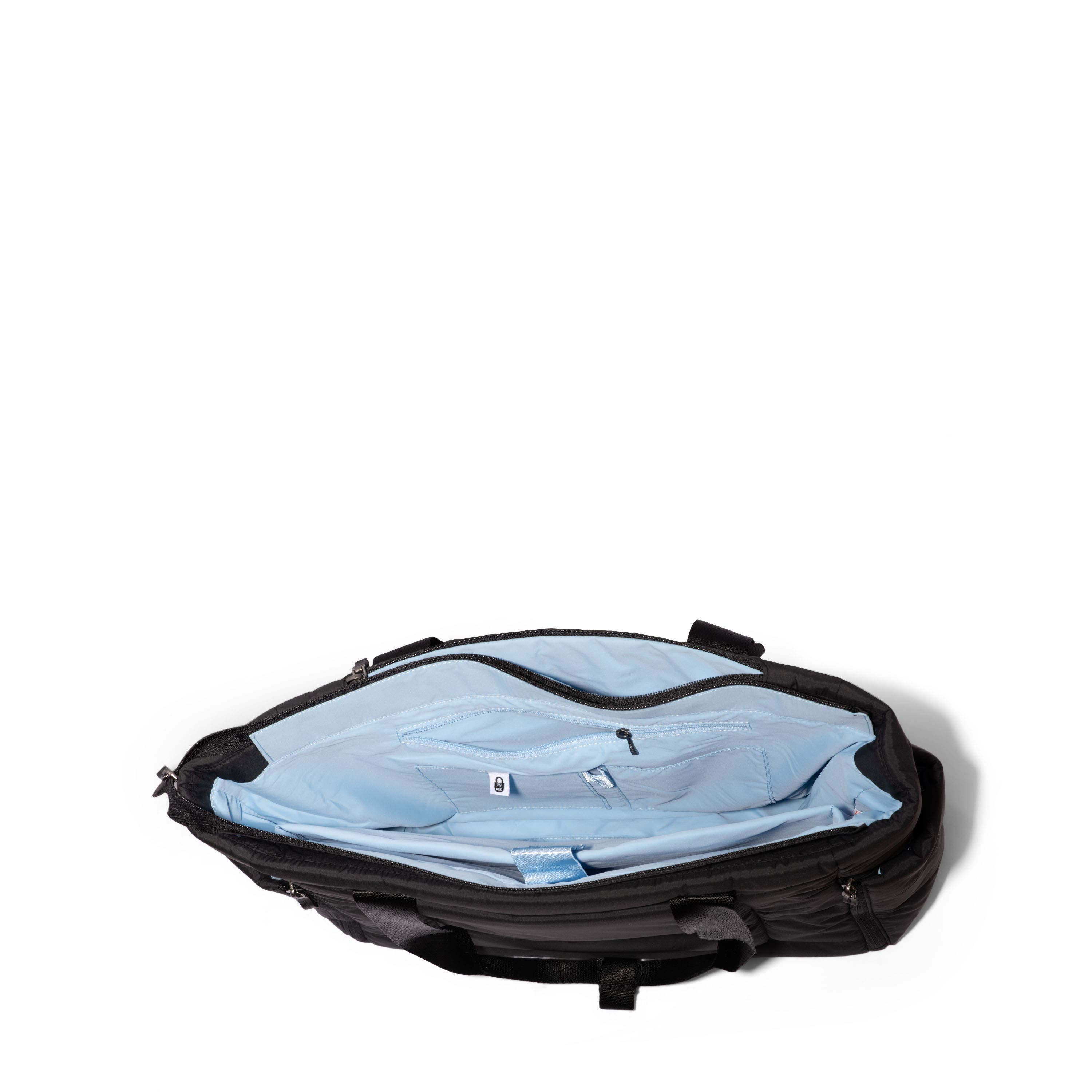 BAGGALLINI Set Wave Tote Bag, Alternate, color, Black Wave Puff