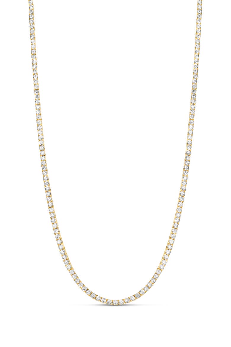 Classic Tennis Necklace, Main, color, GOLD/ WHITE