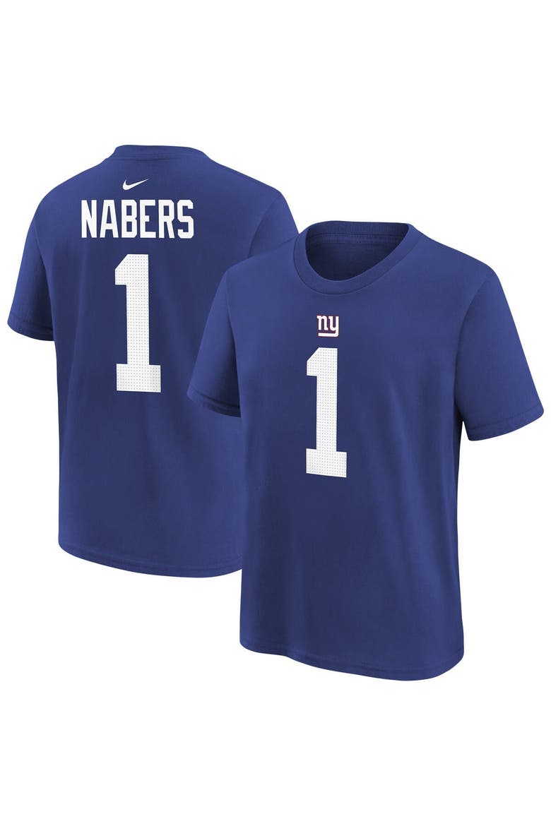 Men's Nike Malik Nabers Royal New York Giants Player Name & Number T-Shirt, Main, color, Royal