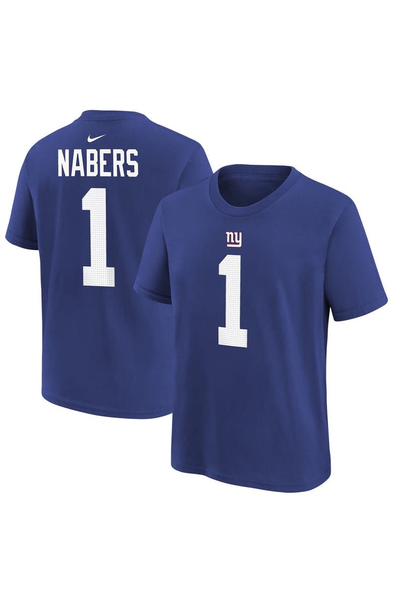 Nike Men's Nike Malik Nabers Royal New York Giants Player Name & Number T-Shirt, Main, color, Royal