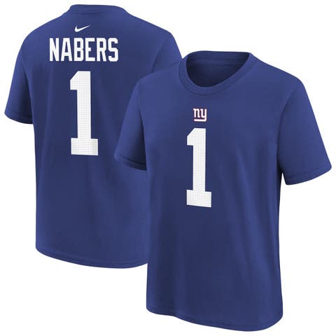 Men's Nike Malik Nabers Royal New York Giants Player Name & Number T-Shirt