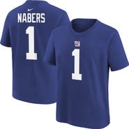 Nike Men's Nike Malik Nabers Royal New York Giants Player Name & Number T-Shirt