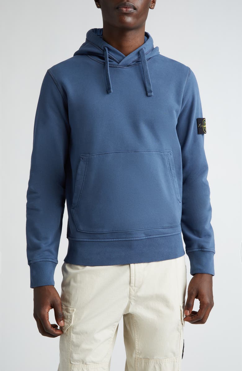 Stone Island Felpa Pullover Hoodie, Main, color, Dark Blue