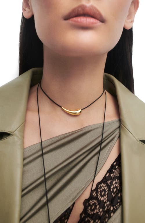 Pdpaola Orbit Cord Necklace In Black
