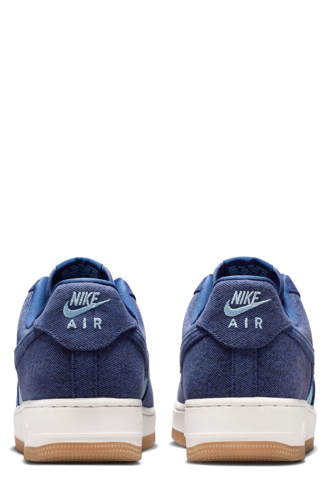 Nike Air Force 1 '07 LV8 Denim Basketball Sneaker, Alternate, color, Navy/Navy