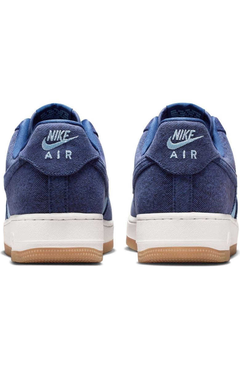 Nike Air Force 1 '07 LV8 Denim Basketball Sneaker, Alternate, color, Navy/Navy