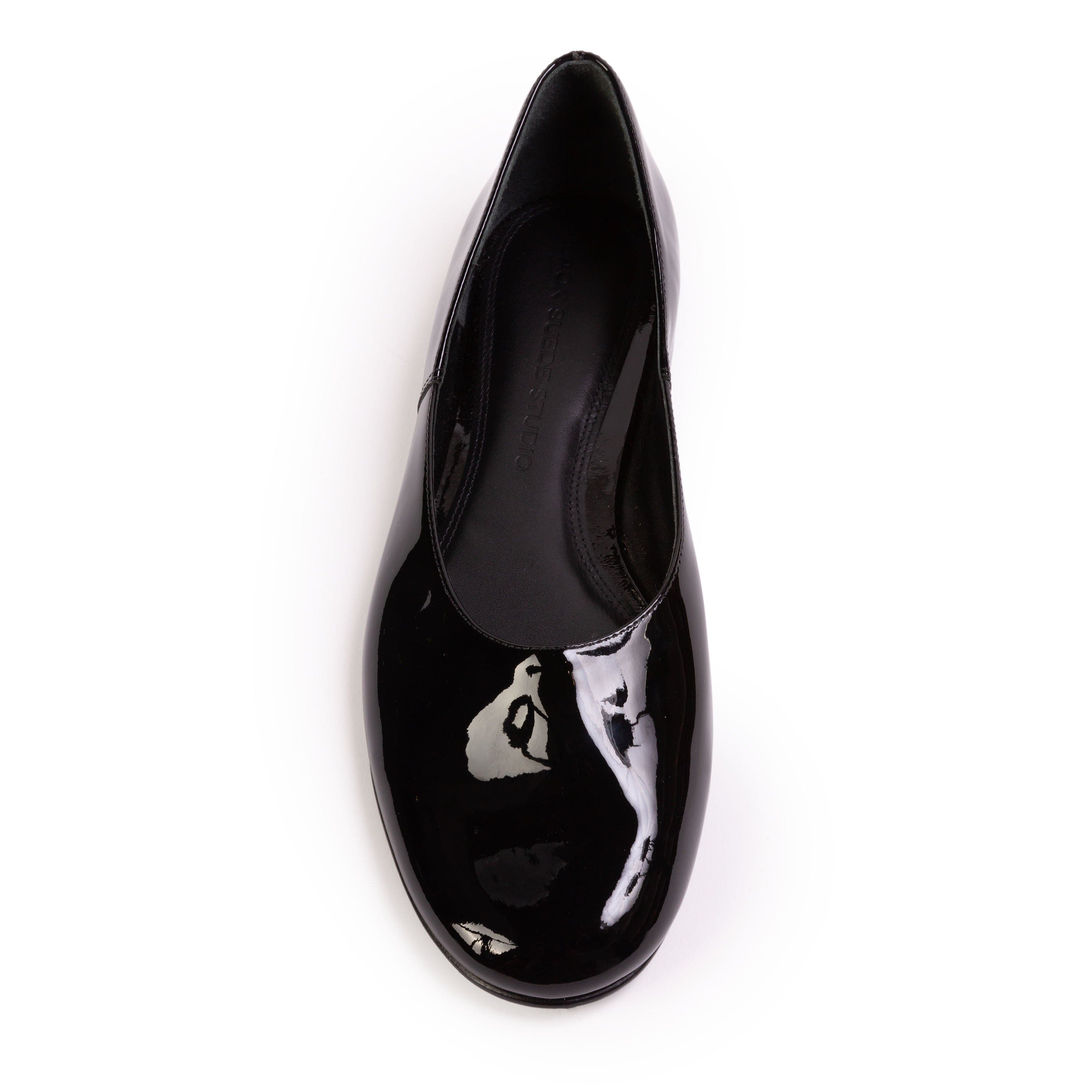BLACK SUEDE STUDIO Ezra Ballet Flat, Alternate, color, Black Patent