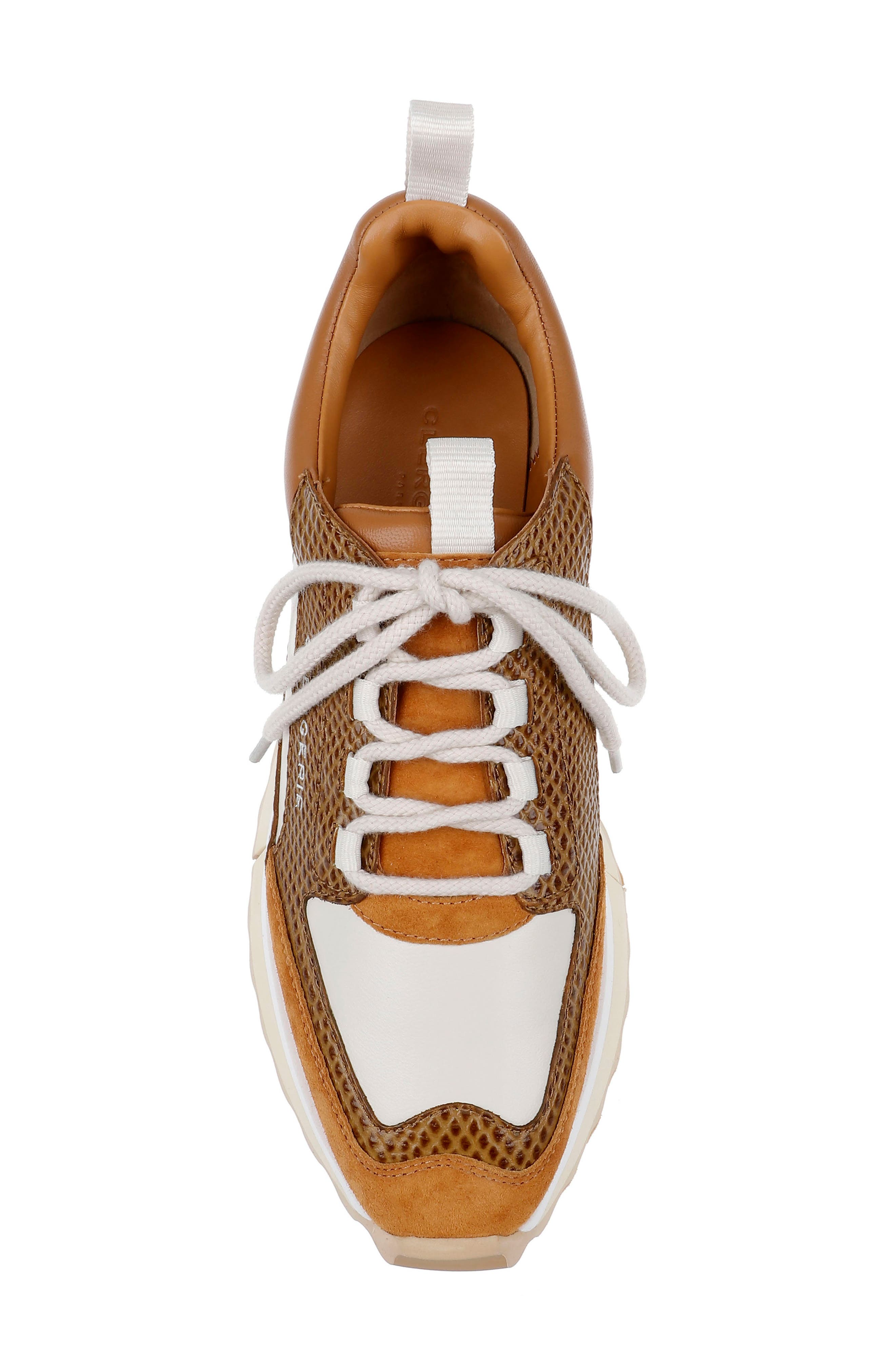 CLERGERIE Opus Leather Sneaker, Alternate, color, Wood Whips
