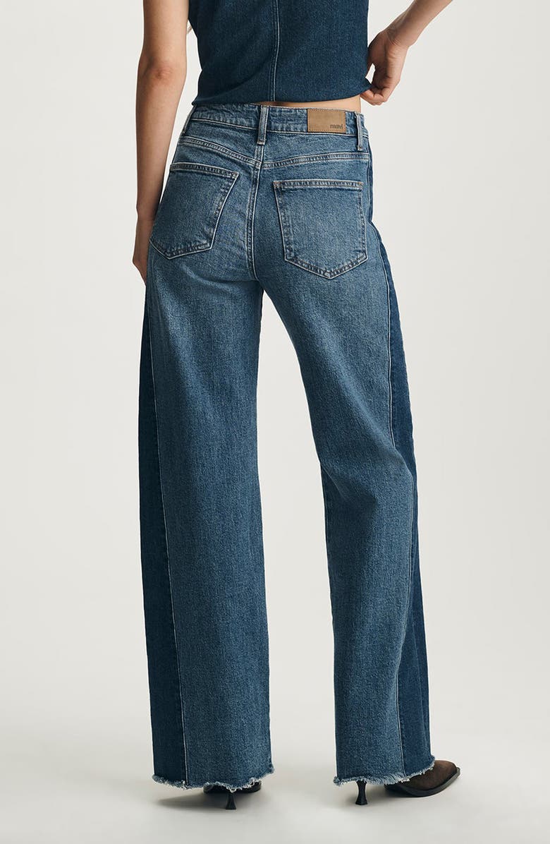 Mavi Jeans Malibu Colorblock Wide Leg Jeans, Alternate, color, 