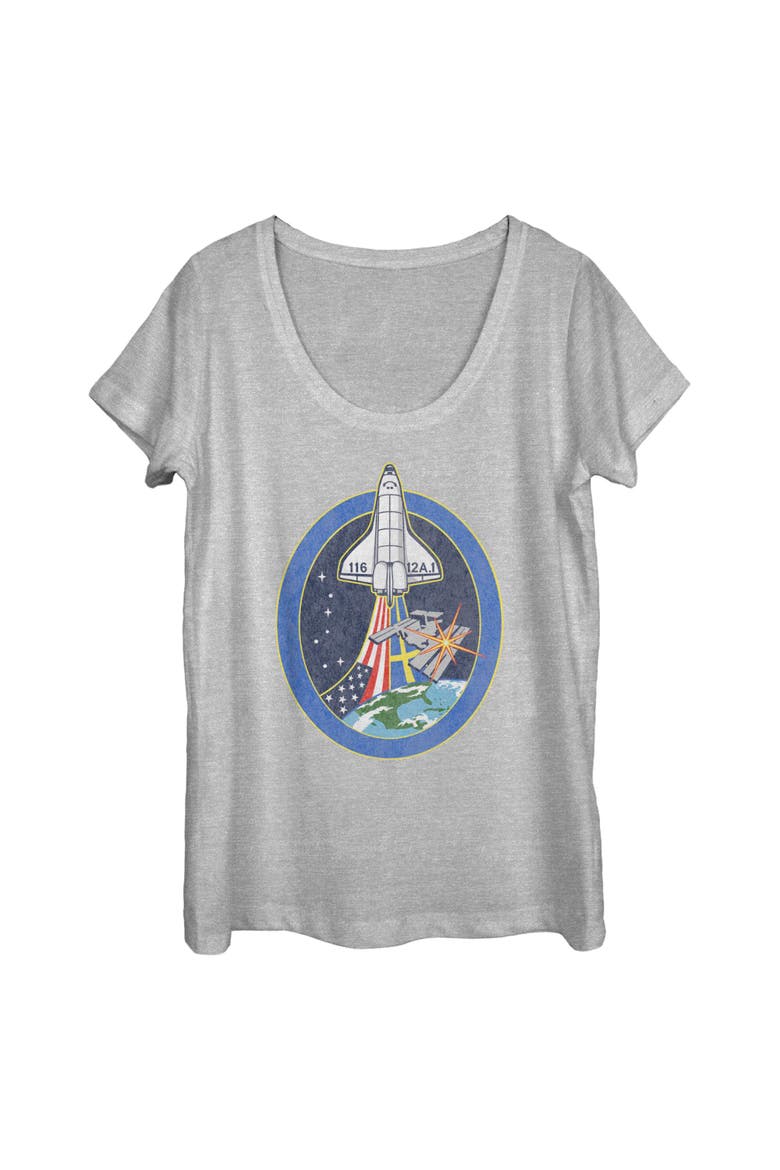 Womens NASA Space Shuttle Mission 116 T Shirt, Main, color, Athletic Heather