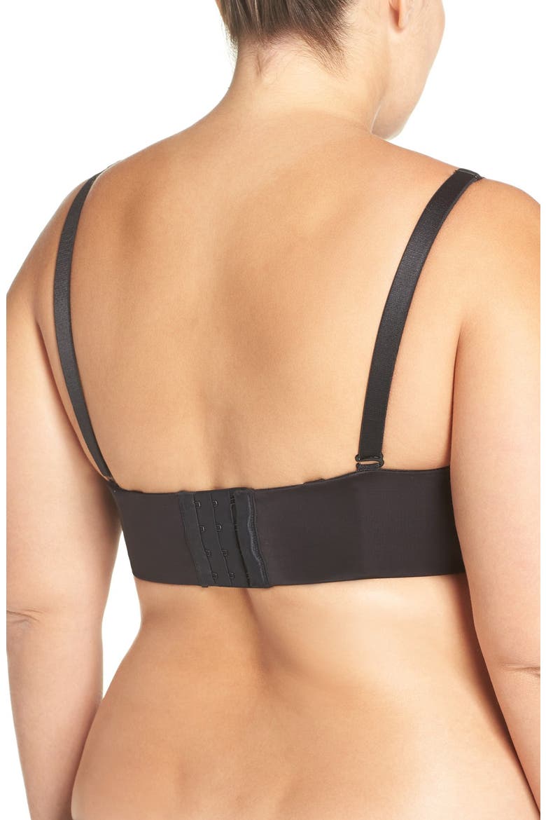 Convertible Strapless Underwire Push-Up Bra, Alternate, color, BLACK