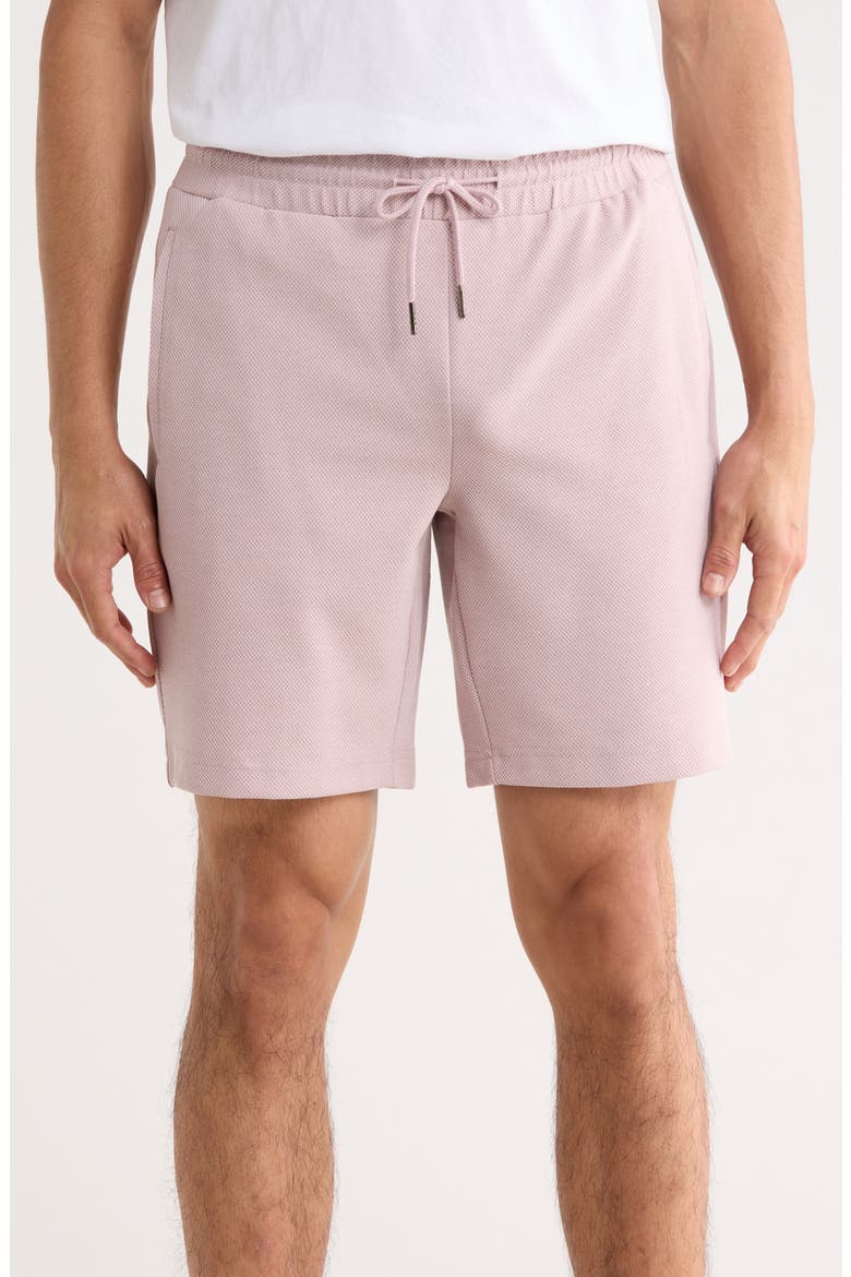 Drawstring Knit Shorts, Main, color, CORAL