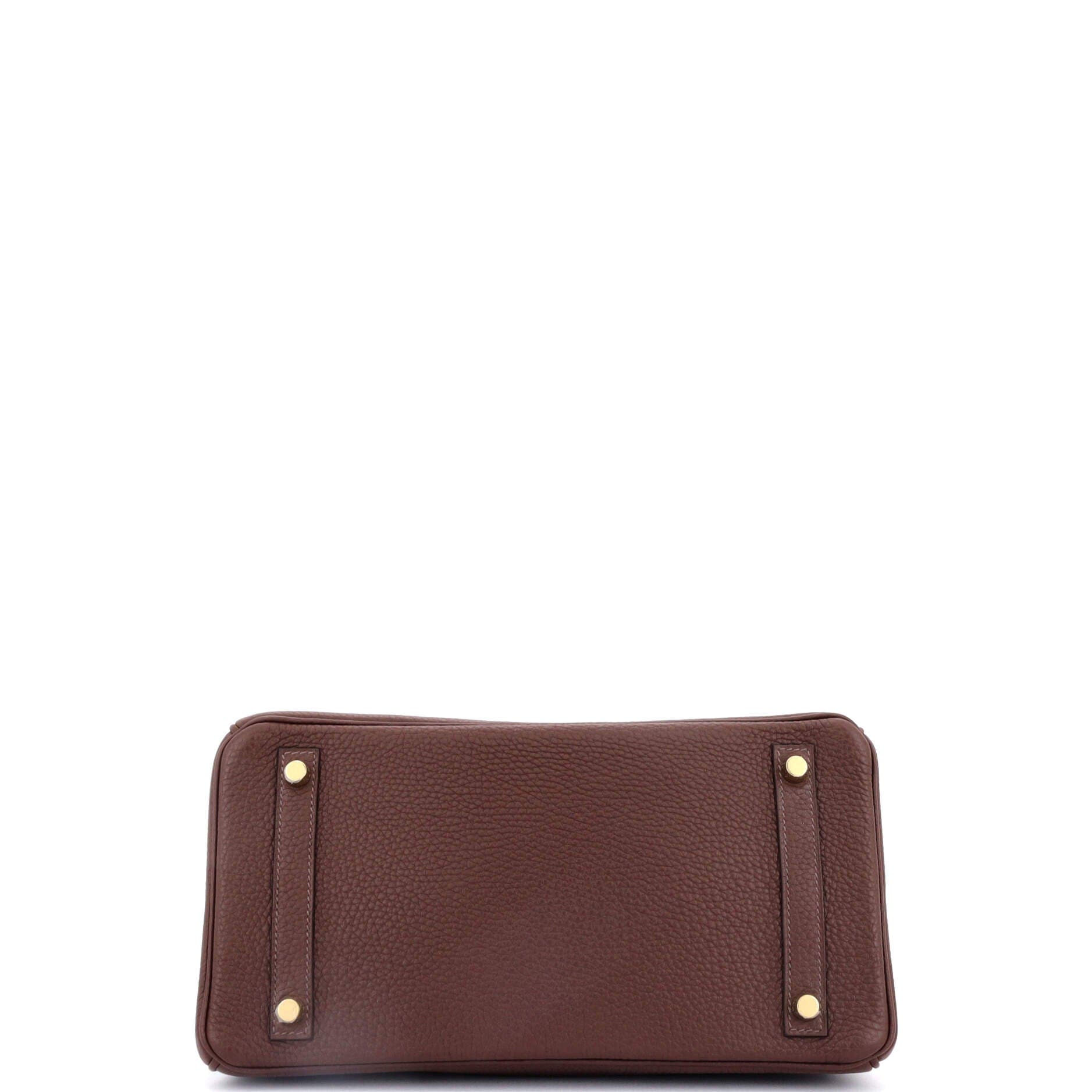 Pre-Owned Hermes Birkin Handbag Brown Clemence with Gold Hardware 30, Alternate, color, 