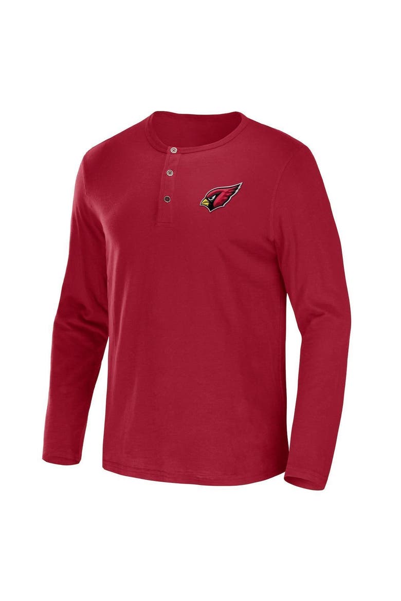 Men's NFL x Darius Rucker Collection by Fanatics Cardinal Arizona Cardinals Slub Jersey Henley Long Sleeve T-Shirt, Alternate, color, Cardinal