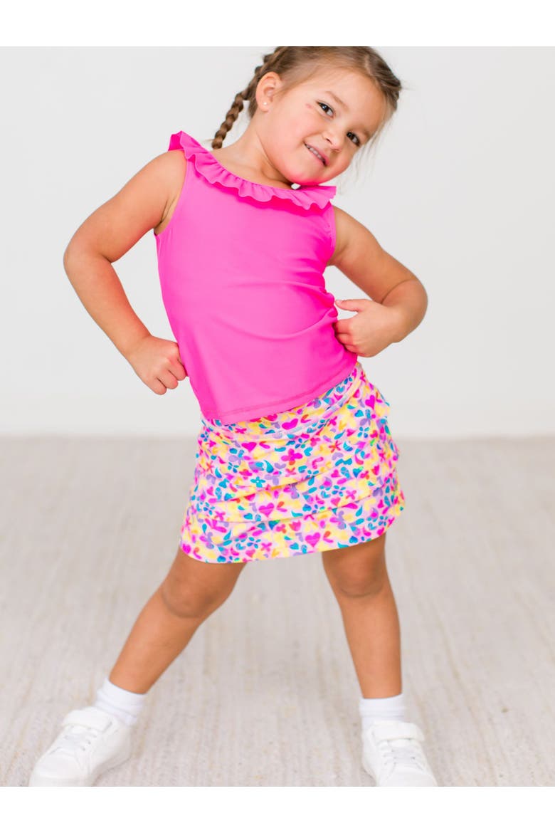 Girls Active Skort, Alternate, color, Vibrant Neon