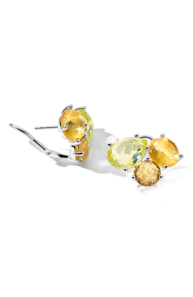 Ippolita Rock Candy Citrine Cluster Stud Earrings, Alternate, color, Silver