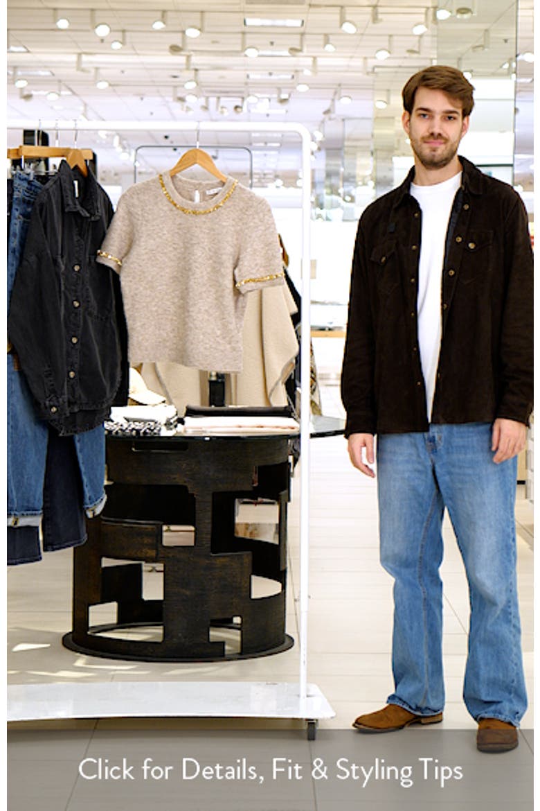 Paillette Trim Short Sleeve Sweater video