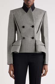 Givenchy Pinched Peplum Wool & Mohair Jacket