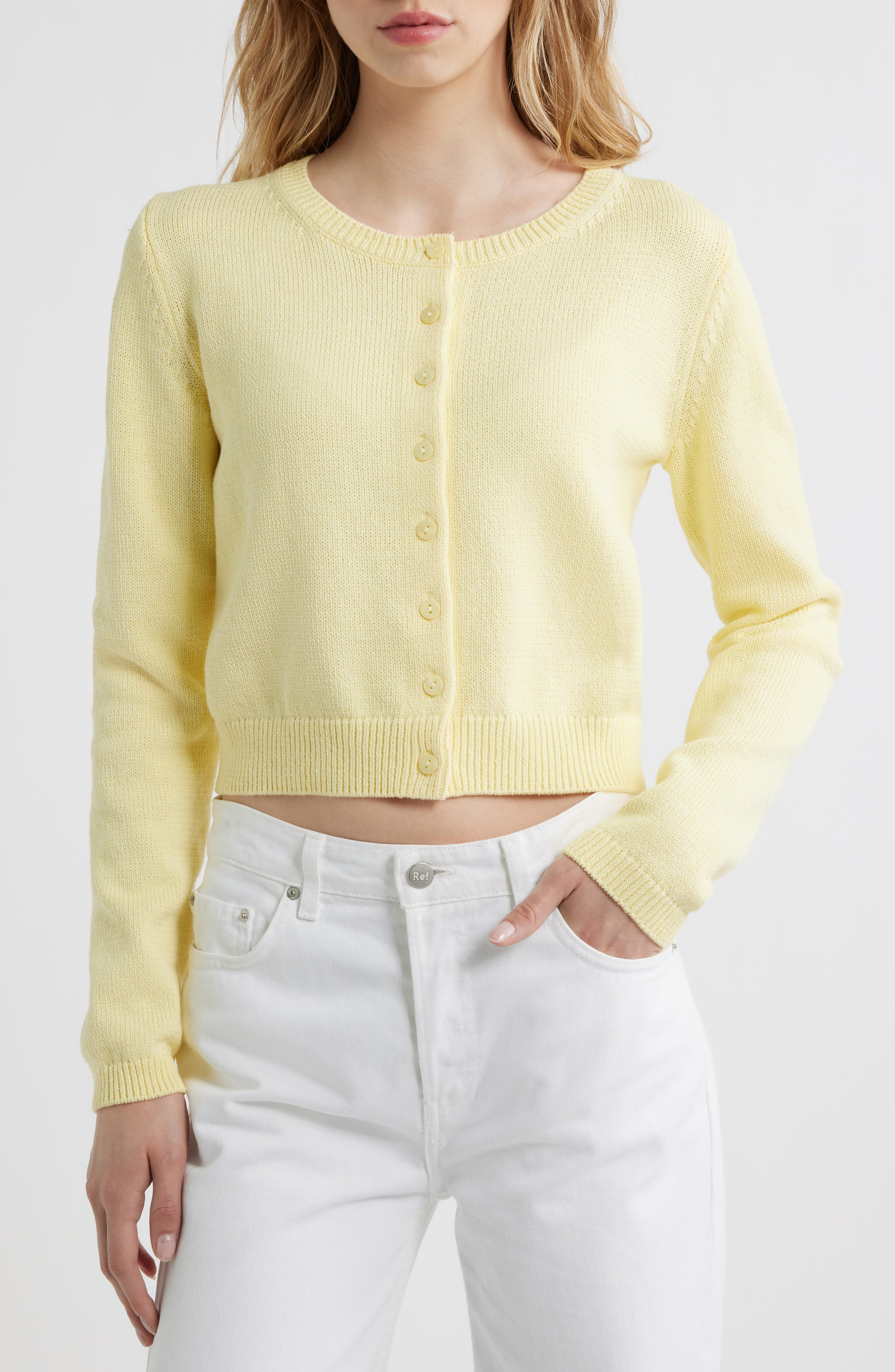 Clara Cotton Crewneck Cardigan - image 5