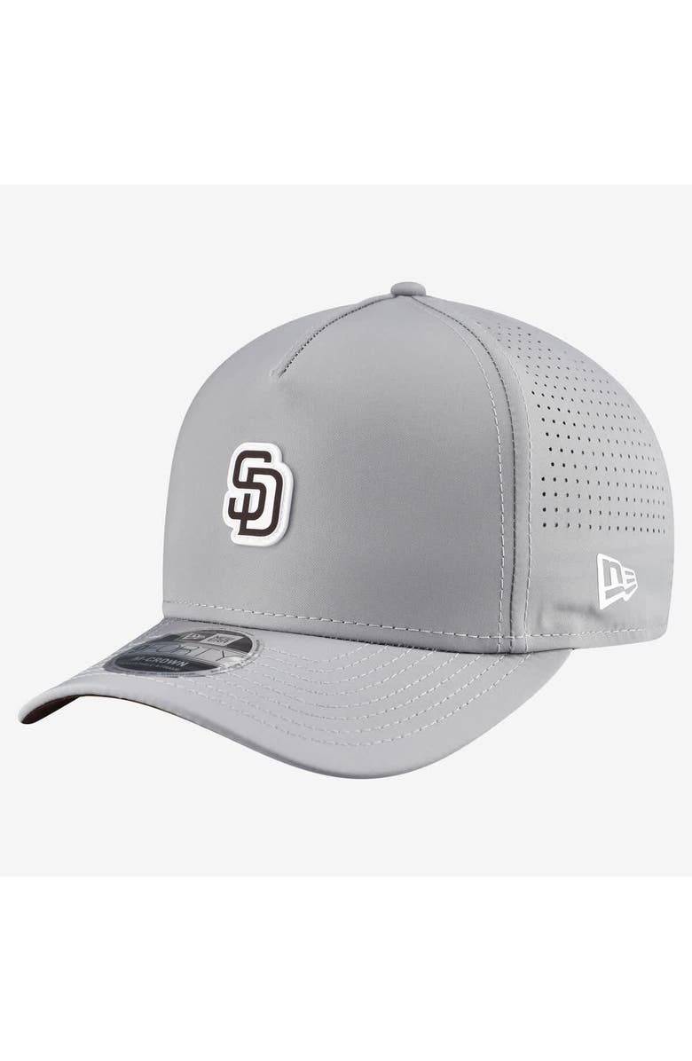 New Era Men's New Era Gray San Diego Padres Micro Logo 9FORTY M-Crown A-Frame Adjustable Hat, Main, color, Gray