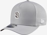 New Era Men's New Era Gray San Diego Padres Micro Logo 9FORTY M-Crown A-Frame Adjustable Hat