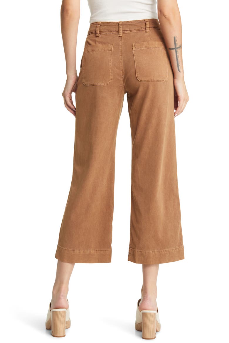Saige Wide Leg Crop Pants, Alternate, color, WARM COPPER