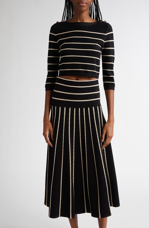 Crush Stripe Crop Sweater