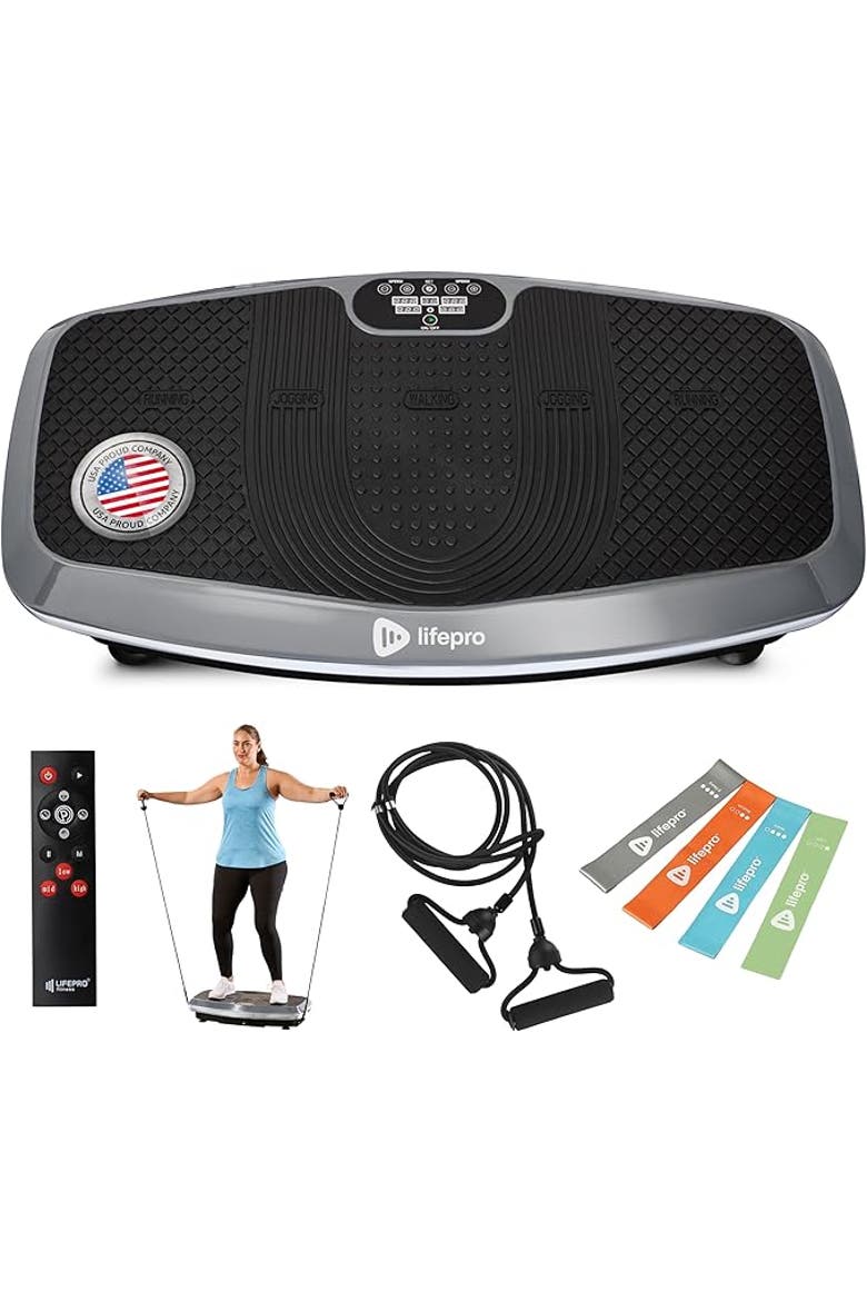 Hovert 3D Vibration Plate with Dual Motors for Strength Balance Recovery and Circulation, Main, color, Sliver