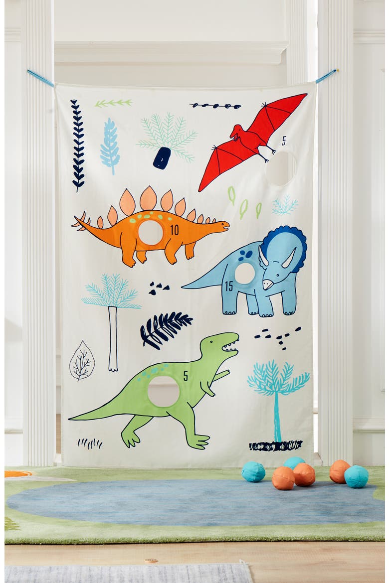WONDER AND WISE BY ASWEETS Dino Doorway Beanbag Toss Game, Alternate, color, WHITE