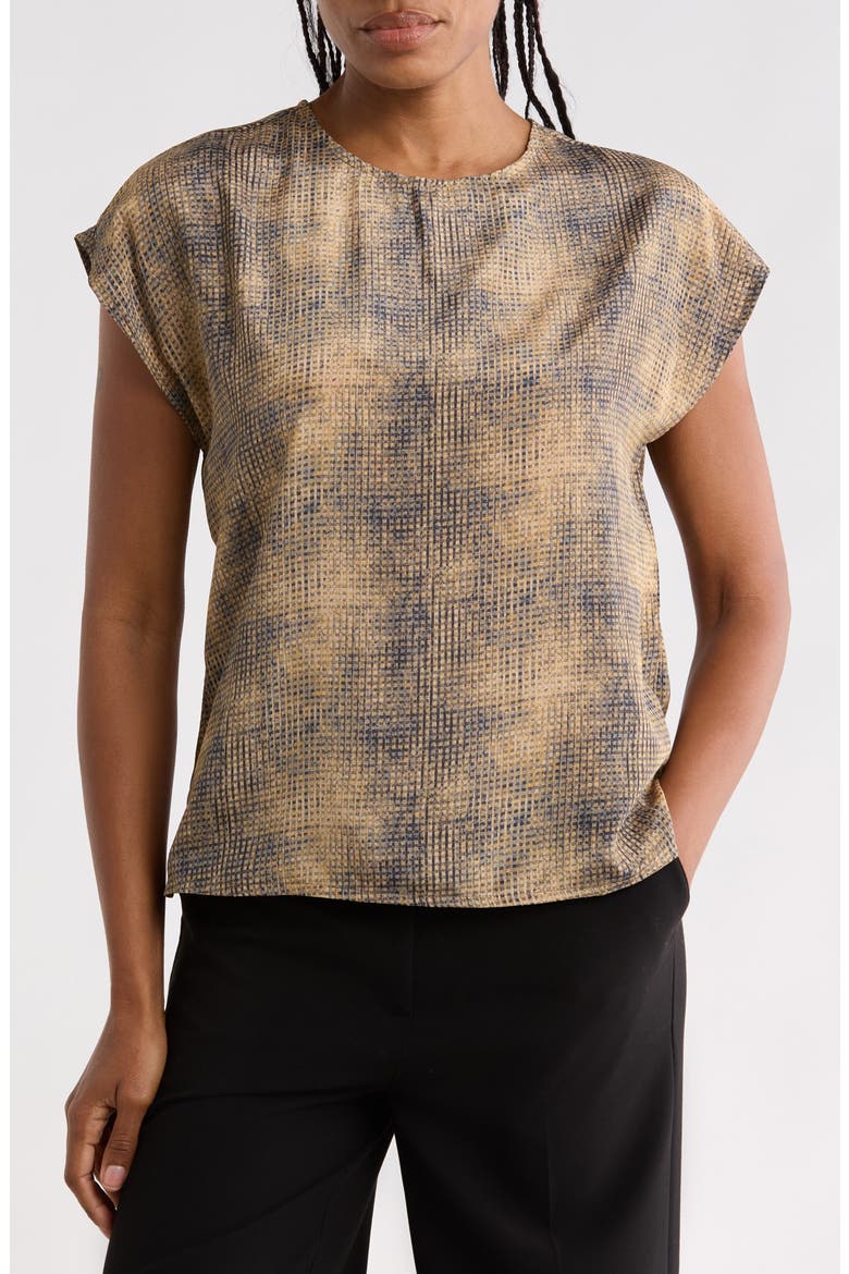 Cap Sleeve Shift Shell, Main, color, DARK YELLOW