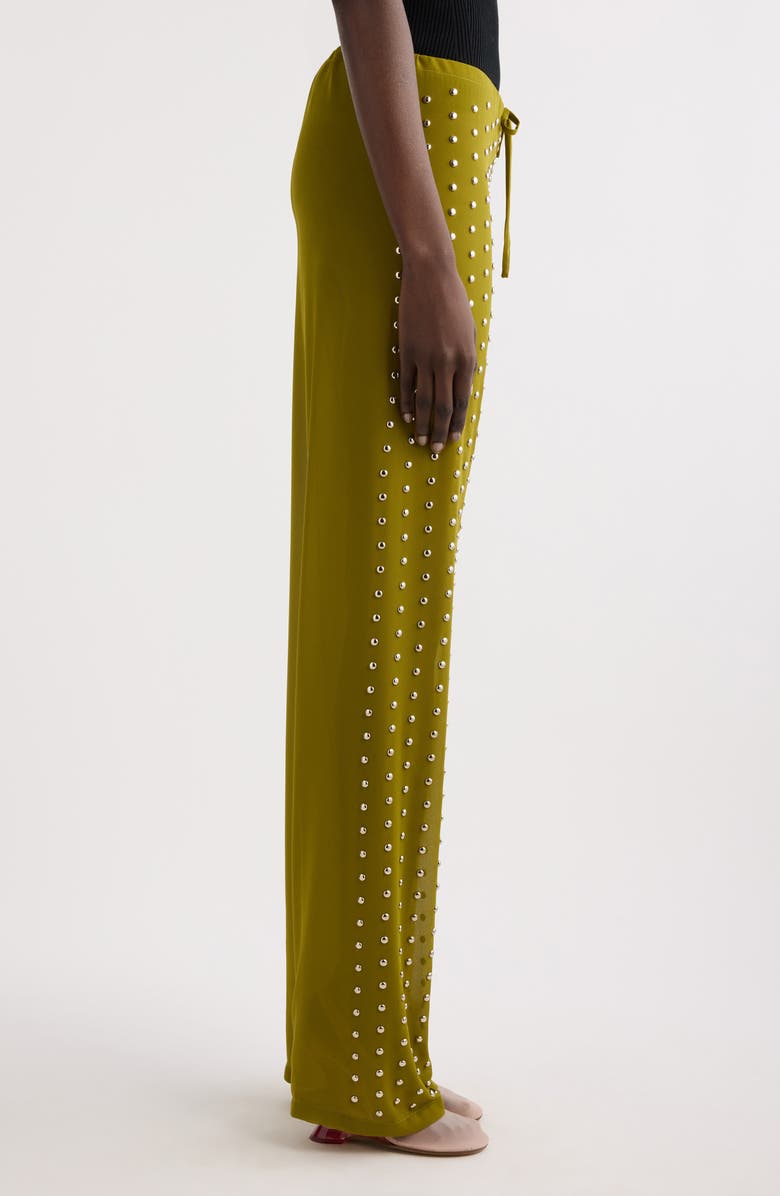 Dries Van Noten Studded Sheer Drawstring Pants, Alternate, color,