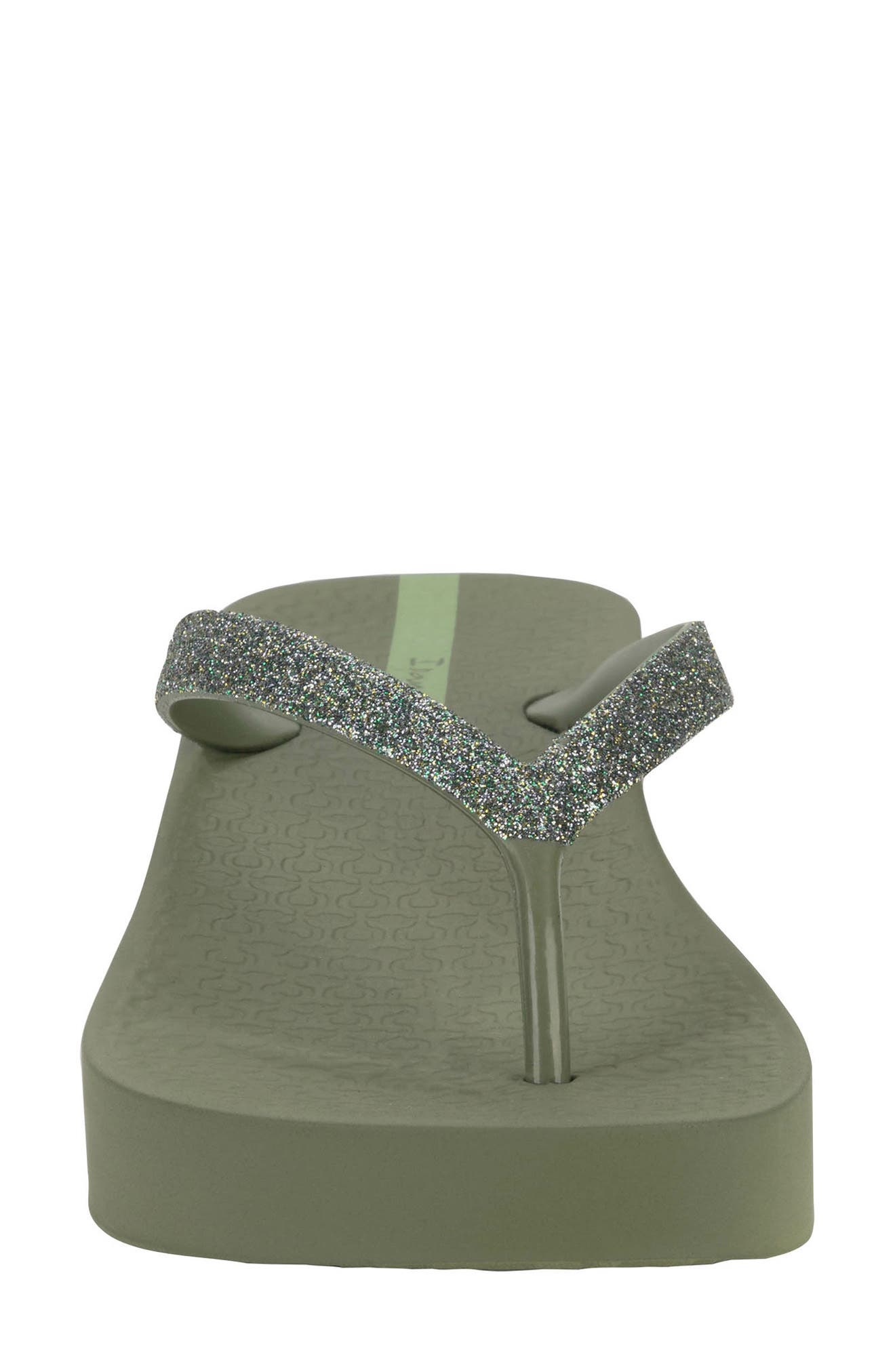 Ipanema Ipa Glitter Wedge Flip Flop, Alternate, color, Ar594
