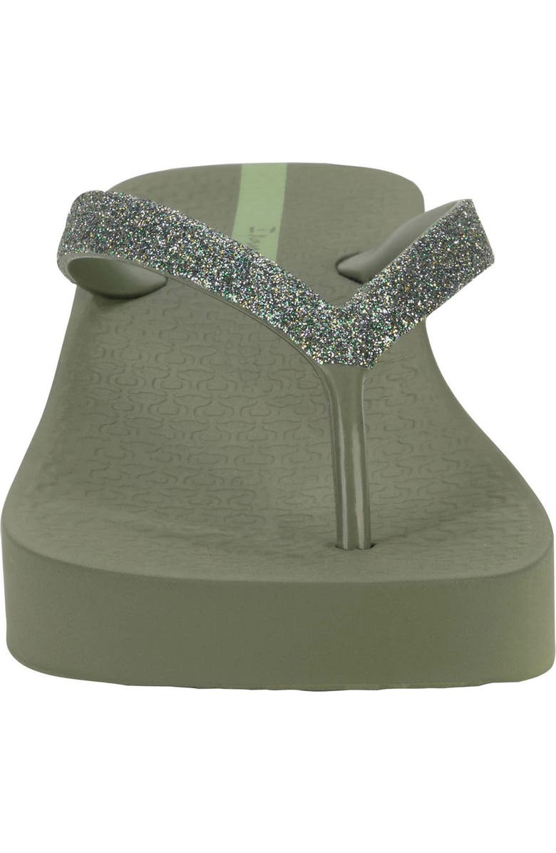 Ipanema Ipa Glitter Wedge Flip Flop, Alternate, color, Ar594