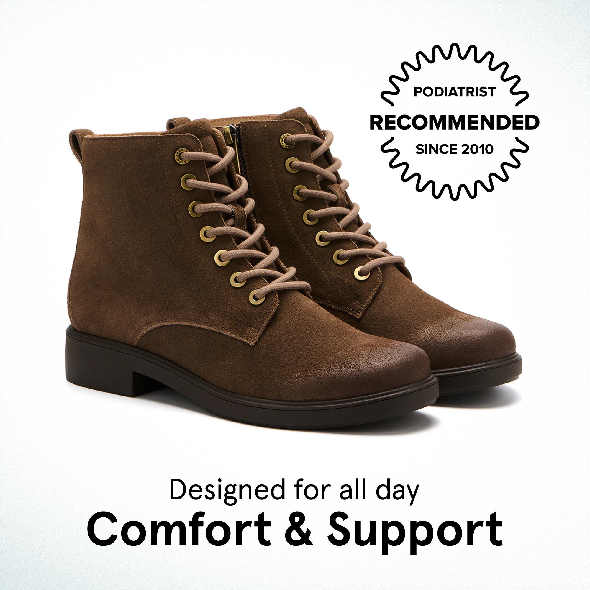 Compass Lace Boots, Alternate, color, Dark Taupe Suede