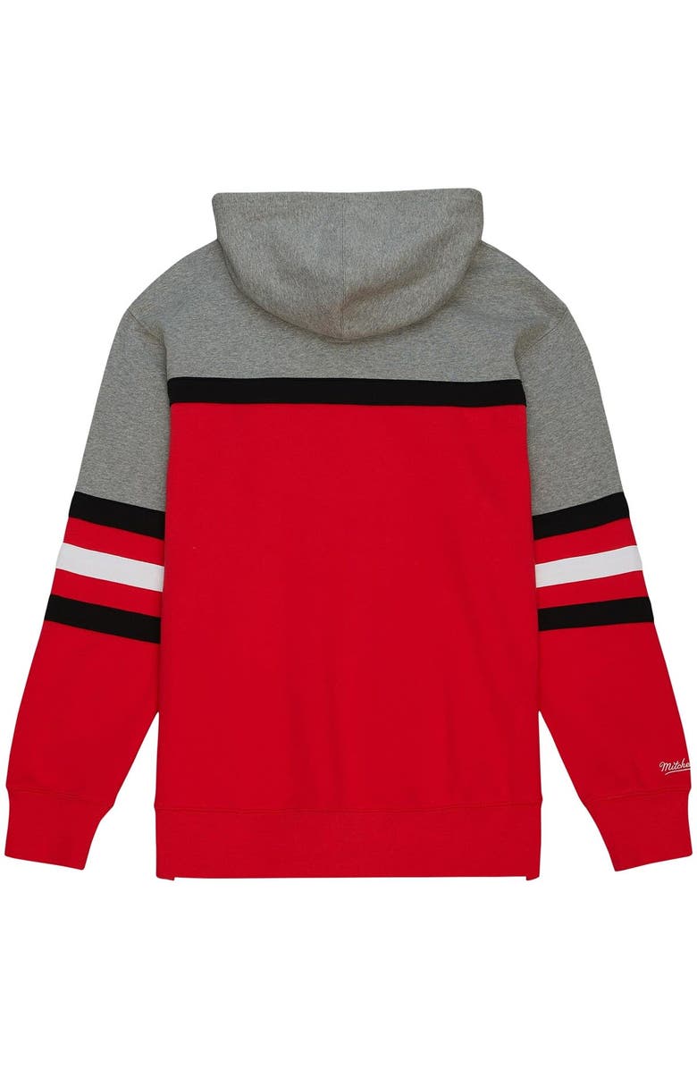 Mitchell & Ness Men's Mitchell & Ness Red/Gray Carolina Hurricanes Head Coach Pullover Hoodie, Alternate, color, Red