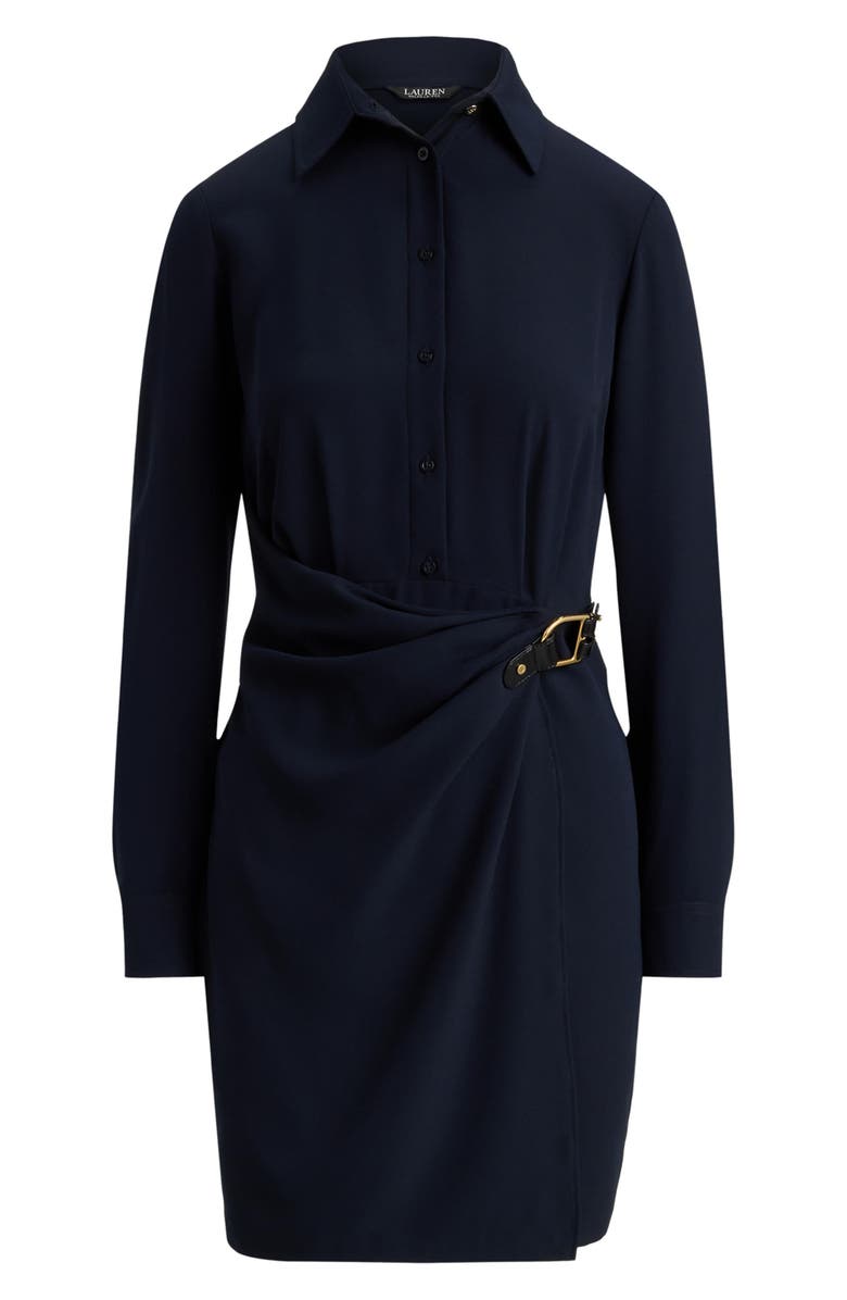 Lauren Ralph Lauren Oshney Long Sleeve Shirtdress, Alternate, color, Lauren Navy