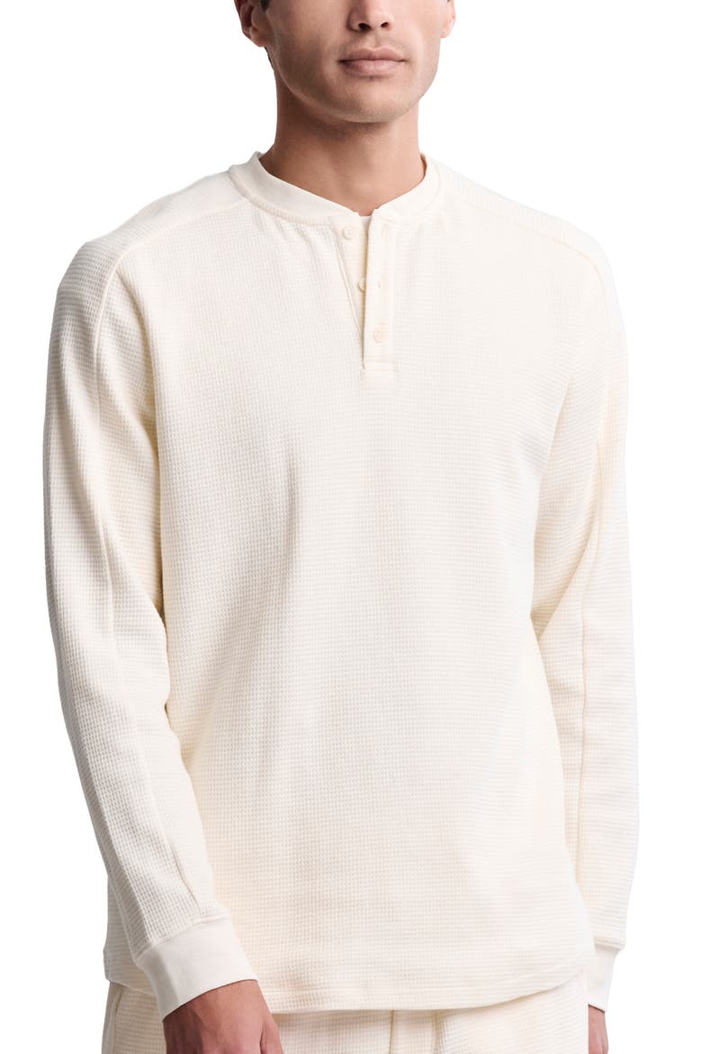 Waffle Knit Thermal Henley, Main, color, CREAM