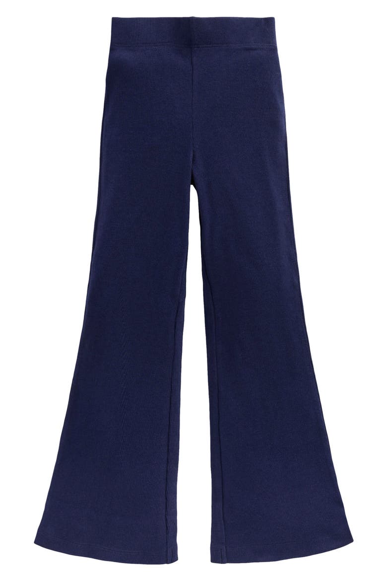 Kids' Ribbed Flared Leggings, Main, color, COLLEGE NAVY