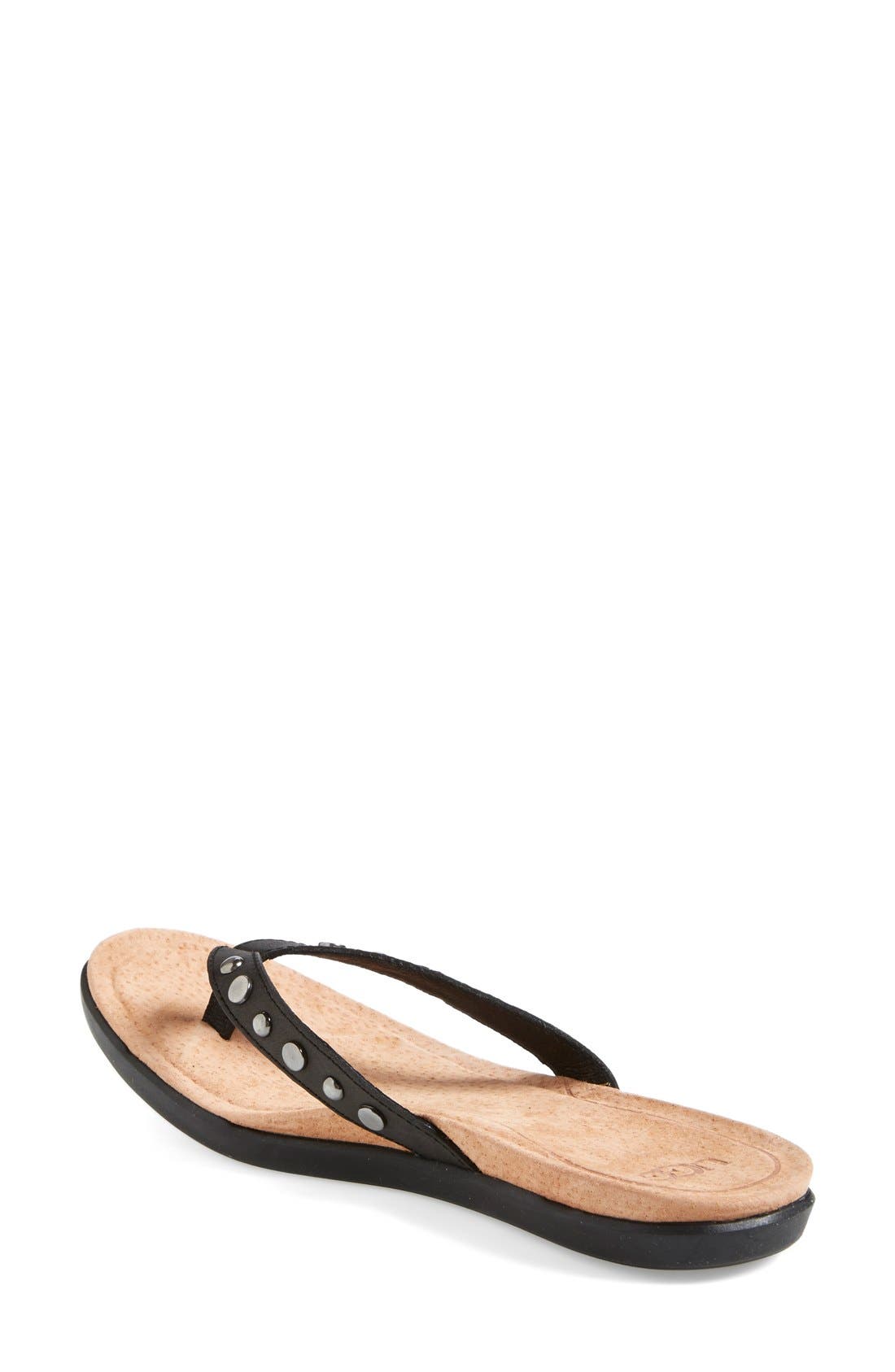 Australia 'Lyndi' Flip Flop, Alternate, color, BLACK
